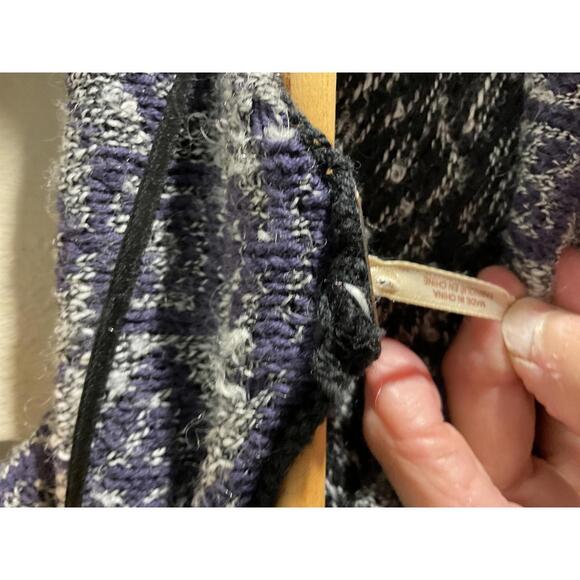 Free People Multi-Patterned Wool/Alpaca/Mohair Sweater with Cowl Neck Medium - Picture 5 of 10